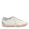 Golden Goose Super-star Leather Sneakers In White/platinum/grey