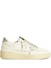 Golden Goose Ball Star 2 Sneakers In White/silver 80185