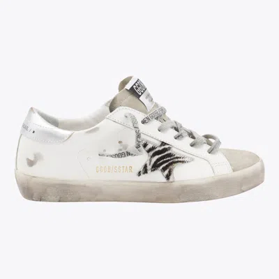 GOLDEN GOOSE SNEAKERS WHITE/WHITE BLACK ZEBRA/SILVER
