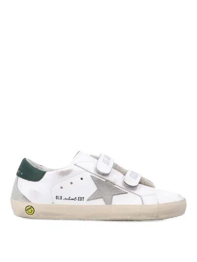 Golden Goose Kids' Sneakers With Hook And Loop Closure In White