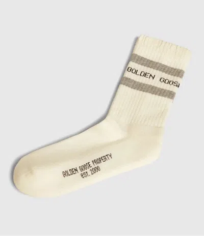 Golden Goose Socks High Rib Stripes  Ripped