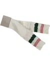 Golden Goose Ribbed Striped High Socks Ripped In White