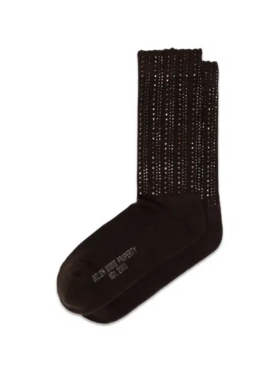 Golden Goose Socks Low Rib/ Degrade' Crystal In Burgundy