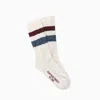 Golden Goose Striped Knitted Socks In Wht Peony Navy