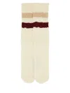 Golden Goose Socks With Distressed Details And Stripes In Black
