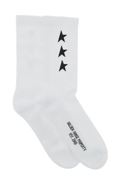 Golden Goose Socks With Logo In White