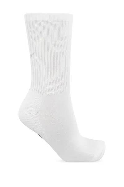 Golden Goose Socks With Logo In White/crystal