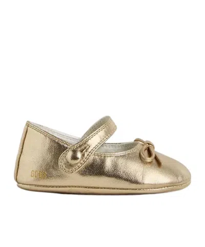 Golden Goose Sofi Bow-embellished Ballerina Shoes In Gold