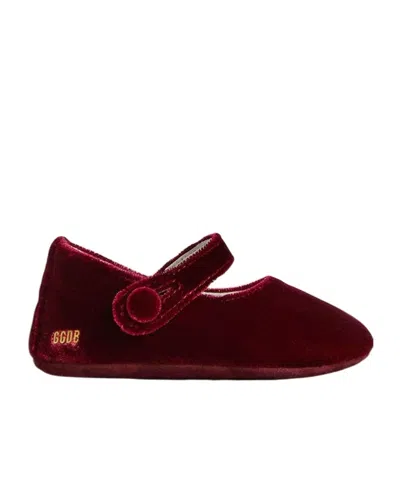Golden Goose Sofi Velvet Strap Ballerina In Red