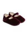 Golden Goose Sofi Velvet Strap Ballerina In Burgundy