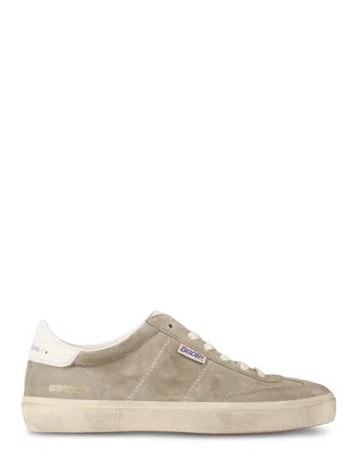 Golden Goose Soft Suede Lace-up Sneakers With Subtle Branding In Green