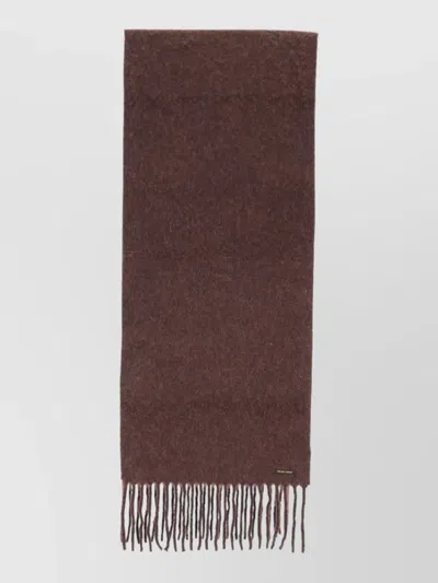 Golden Goose Soft Texture Scarf One Size Fringe In Brown