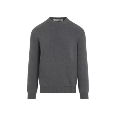 Golden Goose Cotton Ribbed Crewneck In Grey