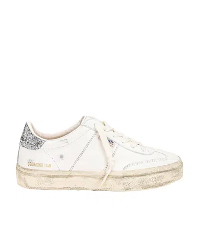 GOLDEN GOOSE GOLDEN GOOSE DELUXE BRAND SOUL STAR DISTRESSED GLITTERED LACE-UP SNEAKERS
