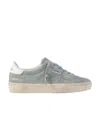 Golden Goose Soul-star Distressed Leather-trimmed Suede Sneakers In Grey