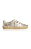 Golden Goose Womens Silver Com Soulstar 70192 Logo-print Leather Low-top Trainers In Silver
