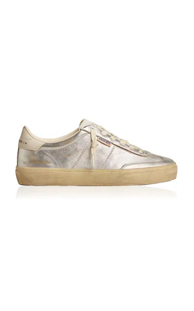 GOLDEN GOOSE SOUL-STAR LAMINATED LEATHER SNEAKERS