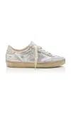 Golden Goose Womens Silver Com Soulstar 70192 Logo-print Leather Low-top Trainers In Silver
