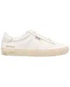 Golden Goose Soul Star Leather Low-top Sneakers With Used Effect In White