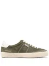 Golden Goose Men Soul-star Leather Sneakers In Green