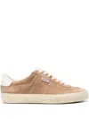Golden Goose Soul Star Suede Sneakers With White Leather Heel Tab In Brown