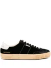 Golden Goose Men Soul-star Leather Sneakers In Black