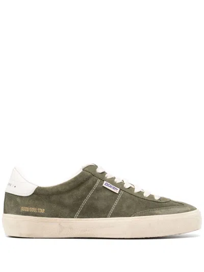 Golden Goose Soul-star Leather Sneakers In Green