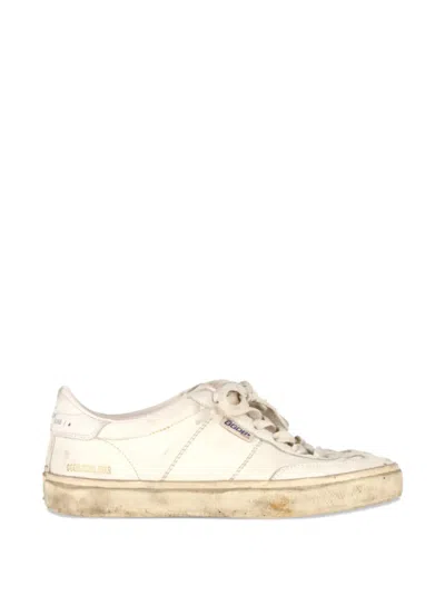 Pre-owned Golden Goose Soul Star Leather Sneakers In White