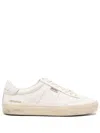 Golden Goose Soul Star Leather Low-top Sneakers With Used Effect In White