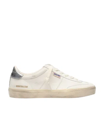 Golden Goose Soul-star Leather Sneakers In White