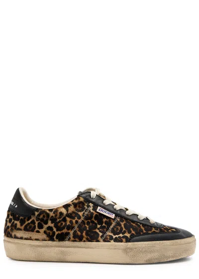 GOLDEN GOOSE GOLDEN GOOSE SOUL STAR LEOPARD-PRINT CALF-HAIR SNEAKERS