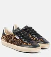 Golden Goose Soul Star Leather Sneakers In Beige Brown Black Leo/black