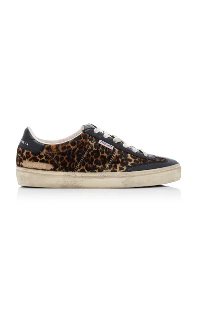 GOLDEN GOOSE SOUL-STAR LEOPARD-PRINT PONY HAIR SNEAKERS