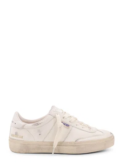 Golden Goose Soul Star Low-top Leather Sneakers With Used Effect In White