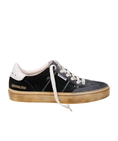 Golden Goose Velvet Upper Suede Hf Tongue Leather Heel In Black