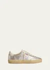 Golden Goose Womens Silver Com Soulstar 70192 Logo-print Leather Low-top Trainers In Silver/white/milk