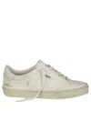 Golden Goose Soul Star Leather Low-top Sneakers With Used Effect In White