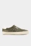 Golden Goose Low Top Sneakers In Calf Suede In Green