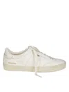 Golden Goose Soul Star Leather Low-top Sneakers With Used Effect In White