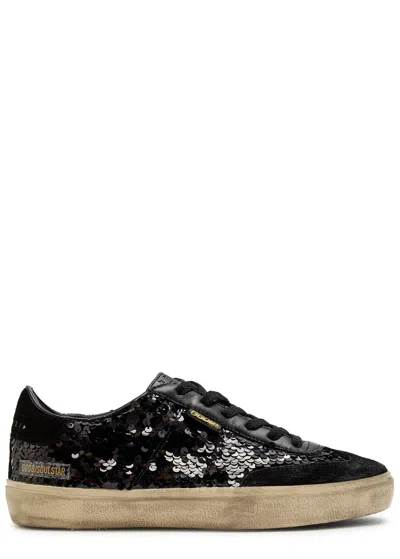 GOLDEN GOOSE GOLDEN GOOSE SOUL STAR SEQUIN-EMBELLISHED LEATHER SNEAKERS