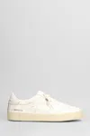 Golden Goose Soul Star Leather Low-top Sneakers With Used Effect In Neutral