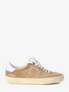 Golden Goose Soul Star Suede Sneakers With White Leather Heel Tab In Brown