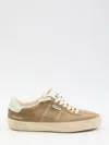 Golden Goose Soul Star Suede Sneakers With White Leather Heel Tab In Brown