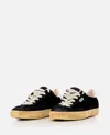 Golden Goose Velvet Upper Suede Hf Tongue Leather Heel In Black
