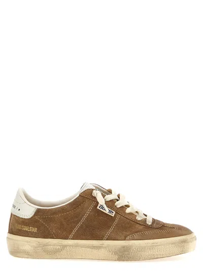 Golden Goose 'suede Contrast Stitching Rubber Sole Sneakers' In Brown