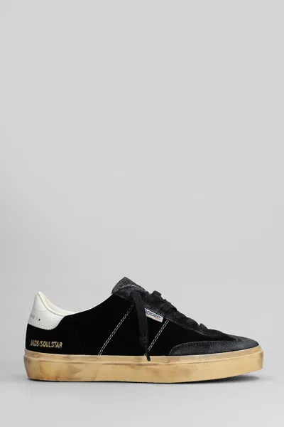 Golden Goose Soul Star Sneakers In Black Velvet