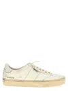 Golden Goose Soul Star Leather Low-top Sneakers With Used Effect In White
