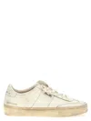 Golden Goose Soulstar White Low Top Sneakers With Logo Patch On The Tongue And Logo Lettering On Side And Heel In