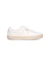 Golden Goose Soul Star Leather Low-top Sneakers With Used Effect In White
