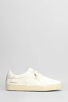 Golden Goose Soul Star Leather Low-top Sneakers With Used Effect In White